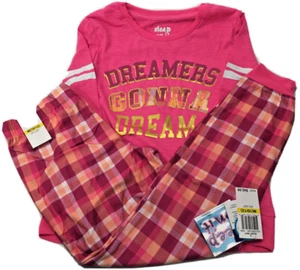 Sleep On It Girls Soft Snug Fit 2-Piece Pajama Sleep Set, Pink, Size M 10/12 - Picture 1 of 1