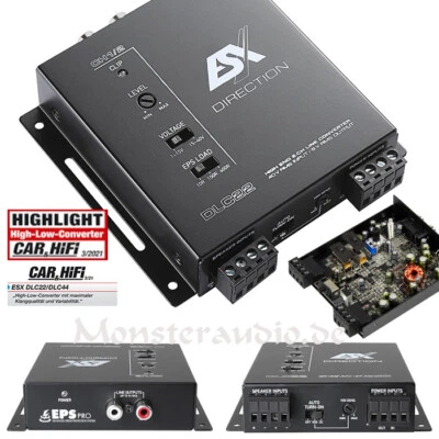 ESX DLC22 2-Kanal High-Low-Level Converter Adapter bis 400 Watt für Audi BMW VW - Bild 1 von 3