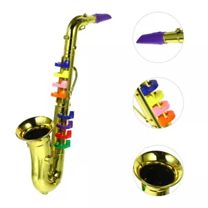8 KEYs Kids Trumpet Golden Coated Plastic Preschool Music Instrument Toy Gifts - Picture 1 of 12