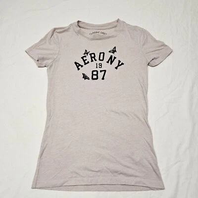 Aeropostale 1987 Juniors Girls Pink Short Sleeve Classic Crew T-shirt Size S - Image 1 of 4