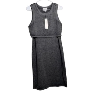 Olive & Oak Dress Women's Small Gray Layered Sleeveless Round Neck NWT - Picture 1 of 10