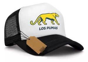 LOS PUMAS - RUGBY - ARGENTINA - Black and White TRUCKER Hat - Cap - Adults - New - Picture 1 of 1