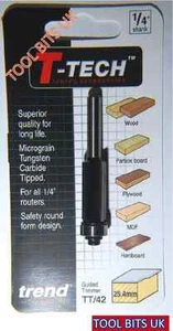 Trend T-Tech 1/4" Cortadora de enrutador TT/42 Recortadora guiada - Imagen 1 de 4