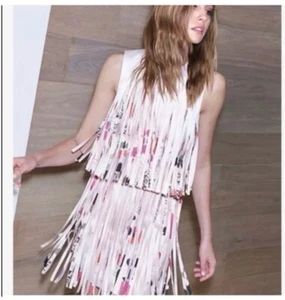 Alexis Dress NWT Mini Dress With Floral Print Tassel Detail Cocktail Dress Sz Sm - Picture 1 of 5