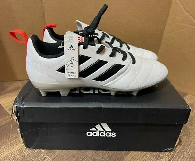 NEW ADIDAS ACE 17.4 FG Soccer Cleats White/Black/Red Women's Size 5.5 BA8558 - Image 1 of 4