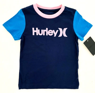 Camiseta Hurley Boys 2T & 3T Azul Marino Medianoche Manga Corta Logo Gráfico Foto 1 de 4