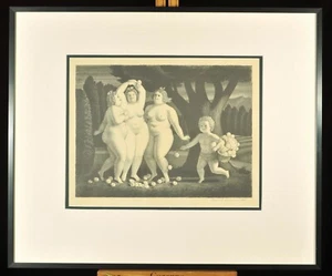Monochrome lithograph, “Three Graces”, Clyde F. Seavey, 1940 - Picture 1 of 6