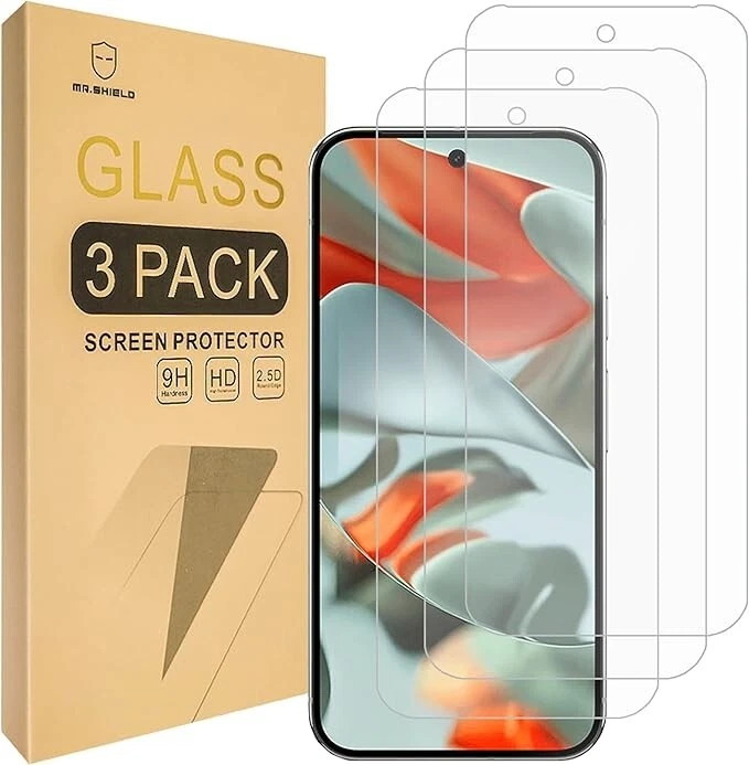 new 3-Pack Mr Shield Full TEMPERED GLASS Screen Protector For Google Pixel 9  - Image 1 of 4