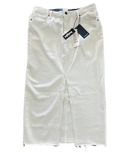 Denim Skirt White BNWT Maxi Long - Picture 1 of 4