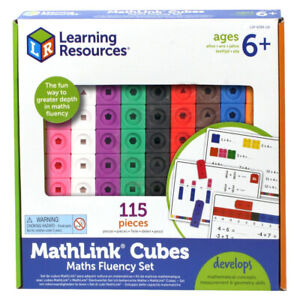 Learning Resources Mathlink Cubes Maths Fluency 100 Cube Set Children Aged 6+