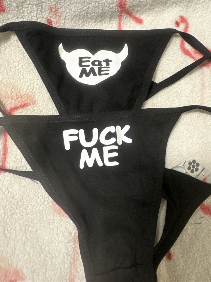 (2) Par de ropa interior mujer refranes traviesos tanga Foto 1 de 1