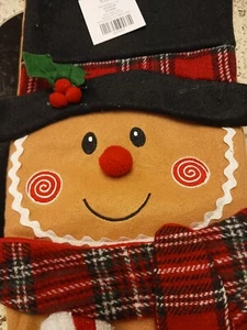 Medias adorables muñeco de nieve de pan de jengibre nuevas con etiquetas, 17 pulgadas - Imagen 1 de 8