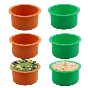 4 inch Mini Cake Pans-6Pack Round Cake Baking Pan Silicone Smash Cake Pans, N... - Picture 1 of 9