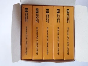 Scatola da 5 nastri/cartucce dati HP DDS1/DDS-1 4mm 90m 2/4GB NUOVI - Foto 1 di 4