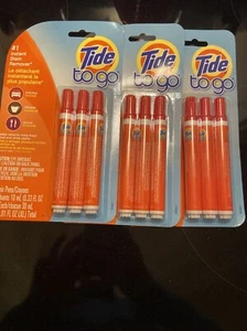 Tide To Go #1 Instant Stain Remover Lot 3 Packs of 3 Portable Pens (9 Total) - Picture 1 of 3