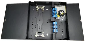 48 Fiber Dual Door Wall Mount, 24 SC Duplex Adapters, Patch Only Singlemode - Picture 1 of 5