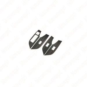 Black Titanium Window Lock Lift Panel Trim Frame 4Pcs For Toyota RAV4 2019-2024 - Picture 1 of 7