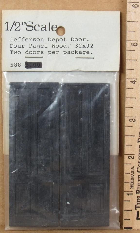 Puerta Simpson 588 Jefferson Depot 4 paneles 32x92 (2) (escala 1/2") calibre 1:24 G nuevo de Lote Antiguo Foto 1 de 1
