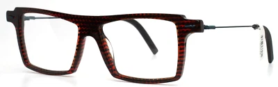 THEO Irpel 012 红色黑色男式矩形全边眼镜 54-14-130 B:37 — 第 1/4 张图片