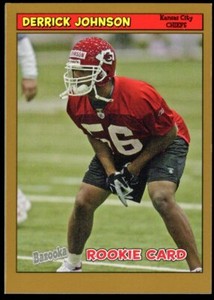 2005 Bazooka #181 Derrick Johnson Gold Kansas City Chiefs Rookie