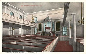 Vintage Postcard Interior Christ Church Religious Building Alexandria Virginia - Picture 1 of 2