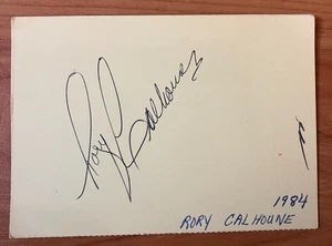 Rory Calhoun Signed Cut Index Card - Picture 1 of 1