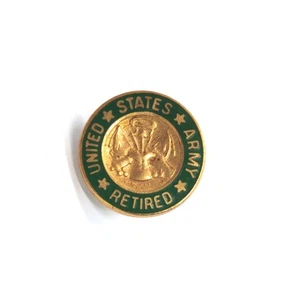 United States Army Retired Pin Green Seal Military Veteran Service Recognition - Bild 1 von 3