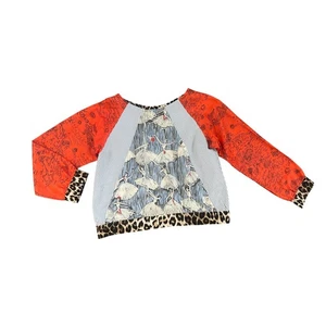 Anthropologie LPO Laurence Mahéo Art to Wear Seide Baumwolle Ballerina Top Gr. M - Bild 1 von 5