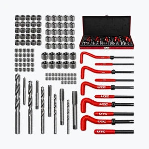 131pc Thread Repair Kit M5 M6 M8 M10 M12 HSS Drill Tap Insert Set Garage NEW! UK - Picture 1 of 17