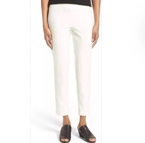 Eileen Fisher Knöchelhose Knochen waschbar Stretch Krepp - S/P - minimalistisch schick Neu mit Etikett - Bild 1 von 7
