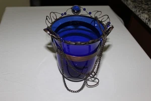Modern Murano Cobalt Blue Glass Pendant Lamp - Picture 1 of 15