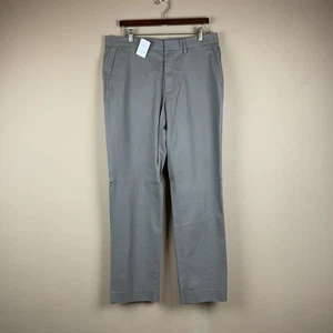 J Crew Chino Pants Mens 34 X 32 Gray Classic Straight Cotton - Picture 1 of 11