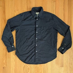 Rag and Bone Mens Large Fit 3 Navy Blue Beach Shirt Button Long Sleeve Standard - Picture 1 of 9