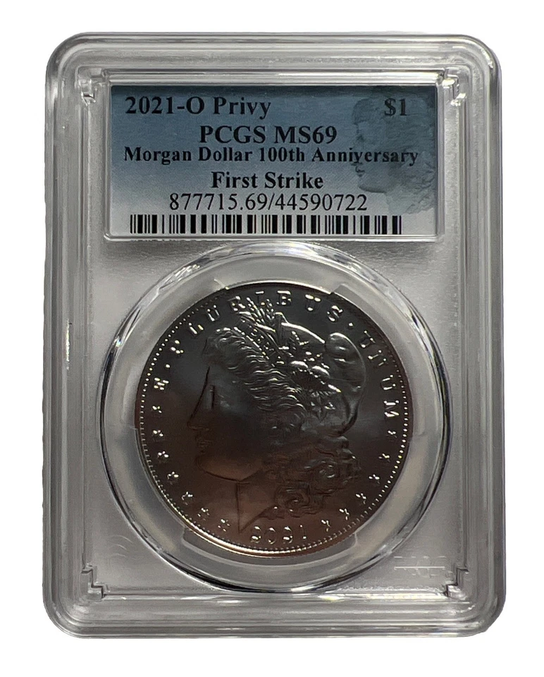 2021-O Privy 109th Anniversary Morgan Silver Dollar First Strike PCGS MS69 Gem - Image 1 of 4