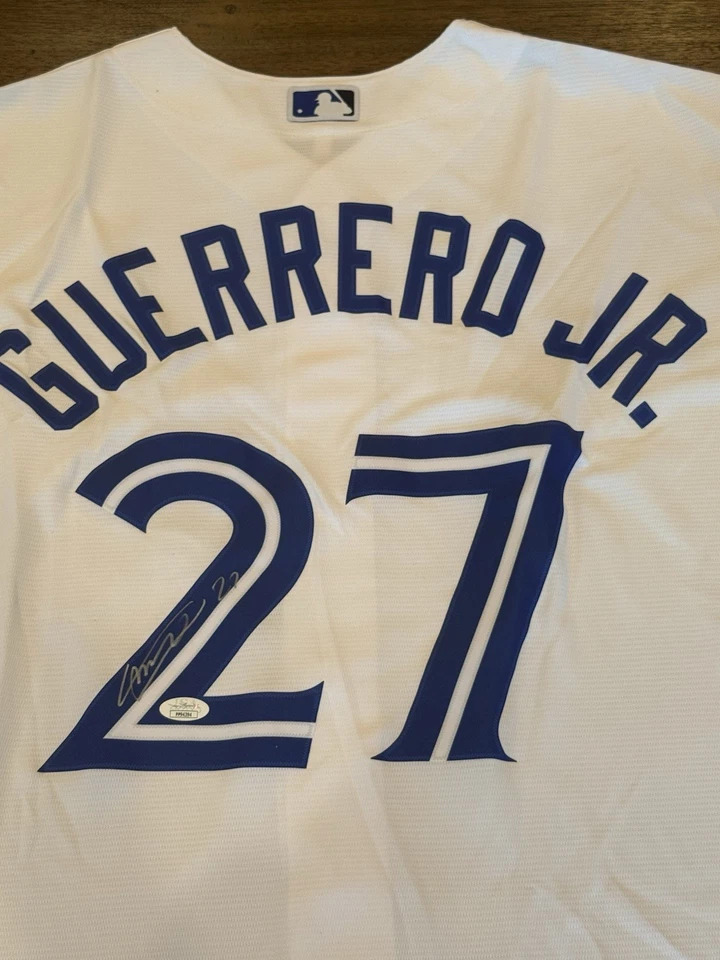 Vladimir Guerrero Jr Signed Toronto Blue Jays Nike White Auth Jersey NWT JSA COA - Image 1 of 4