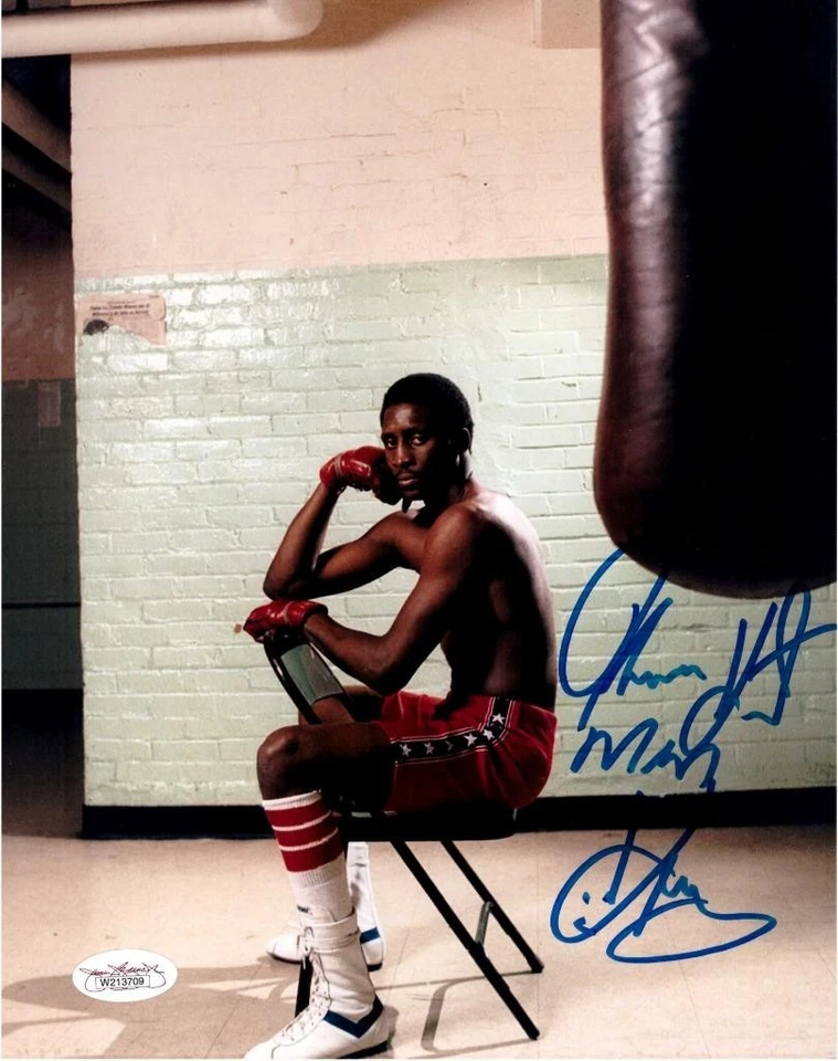 Foto de boxeo vintage firmada por Thomas "Hitman" HEARNS 8x10 JSA Foto 1 de 1
