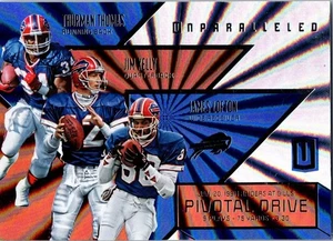 2016 Panini Unparalleled - Pivotal Drive Jim Kelly, Thurman Thomas, James Lofton - Picture 1 of 2