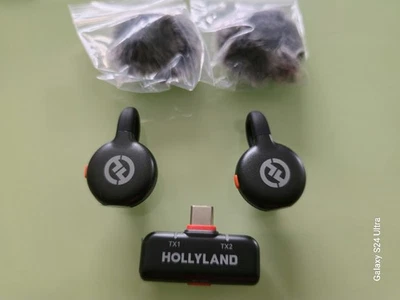 Hollyland Lark M2 Duo 2.4 Ghz Black Wireless Lavalier USB C Microphone System - Image 1 of 4