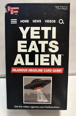 YETI EATS ALIEN Hilarante Juego de Cartas Titular por University Games Como Nuevo Envío Gratis Foto 1 de 3