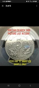**FAR S** 1922 Canada 5 Cents Coin-RARE NICE GRADE Album 🇨🇦 Read Descriptions - Picture 1 of 9