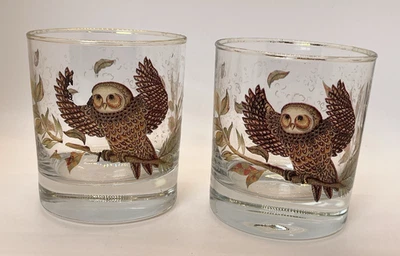 Williams Sonoma OWL Double Old Fashioned Glasses Set of 2 - Image 1 of 4