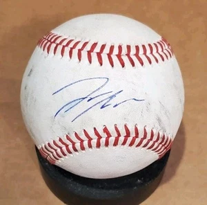 Autographed Baseball game used TOMMY WHITE Oakland A's - Picture 1 of 2