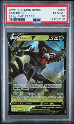 Zarude V Ultra Rare SWSH09: Brilliant Stars 016/172 PSA 10 POP 29 - Image 1 of 2