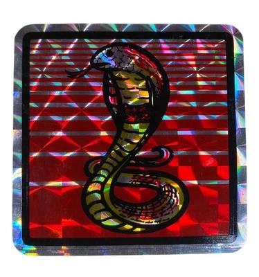 Pegatina Prisma Serpiente Holográfica Vintage Cuadrada Retro Años 90 Cobra Foto 1 de 2