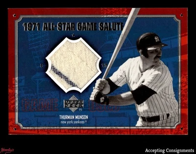 2001 Upper Deck 1971 All-Star Game Salute #ASTM Thurman Munson camiseta usada en el juego Foto 1 de 2