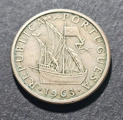 1963 Portugal 5 Escudos Coin (KM.#591) - Image 1 of 2