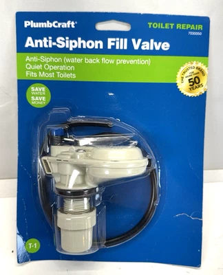 Conjunto de válvula de llenado de inodoro antisifón PlumbCraft 7030050 funcionamiento silencioso Foto 1 de 4