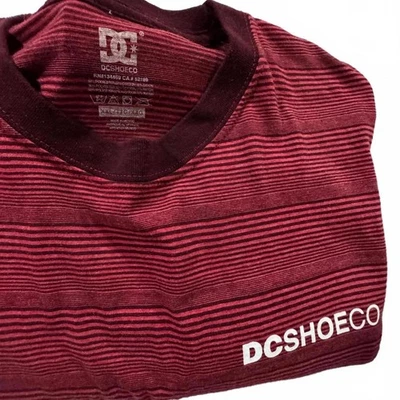 DC Shoe CO Camiseta Para Hombre 2XL Manga Larga Rojo/Negro Anillo Cuello Suave Mezcla Algodón Foto 1 de 4
