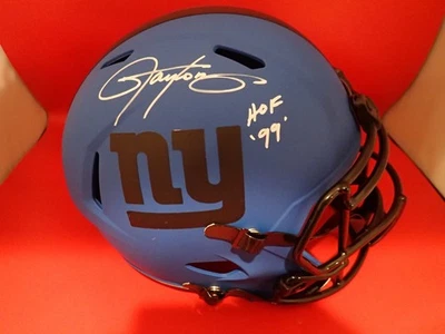 Casco réplica firmado por Lawrence Taylor Giants Rave F/S con patio 99 JSA WC103978 Foto 1 de 4