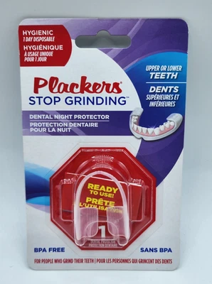 Plackers Stop Grinding Dental Night Guard  Protector Bruxism Clenching Teeth - Image 1 of 2